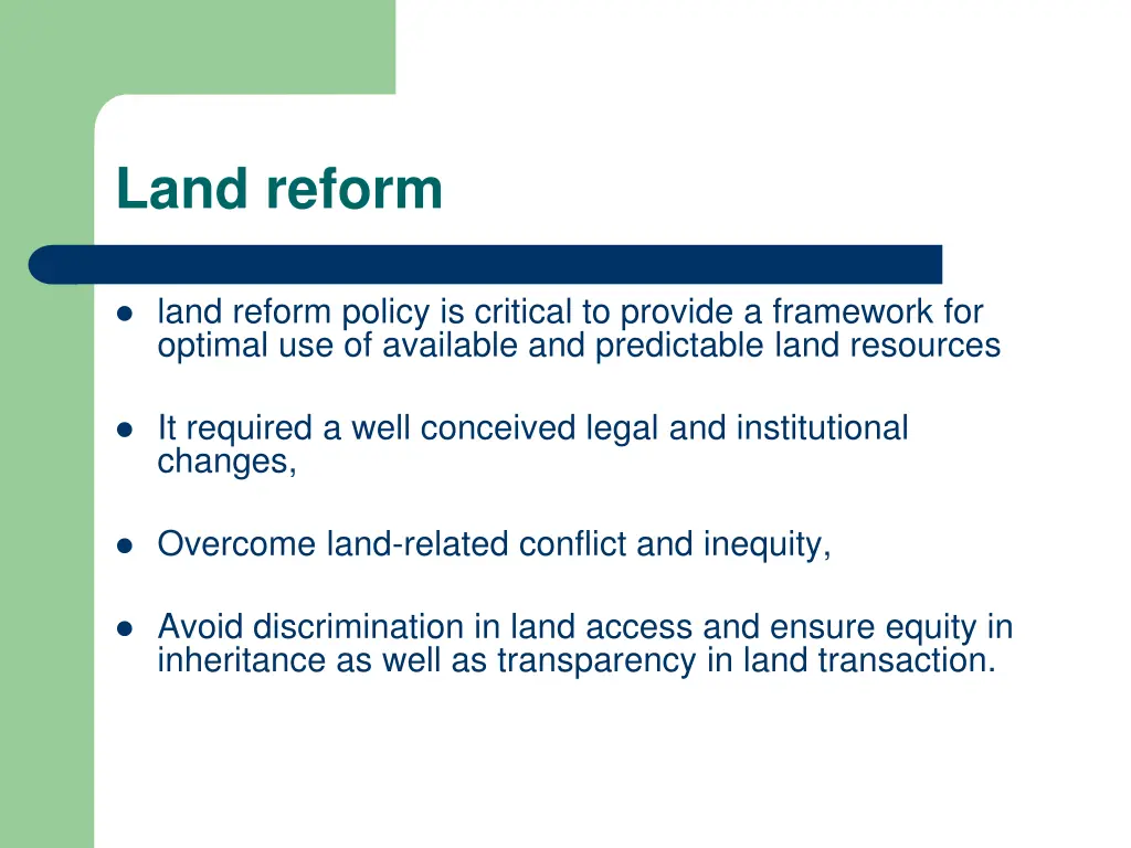 land reform