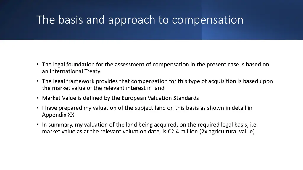 the basis and approach to compensation