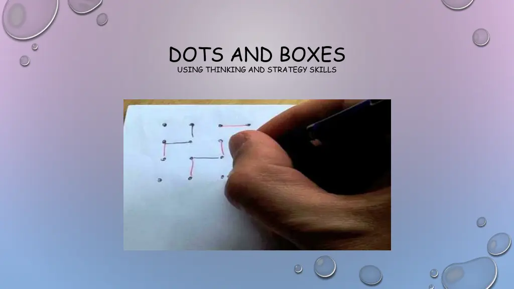 dots and boxes using thinking and strategy skills