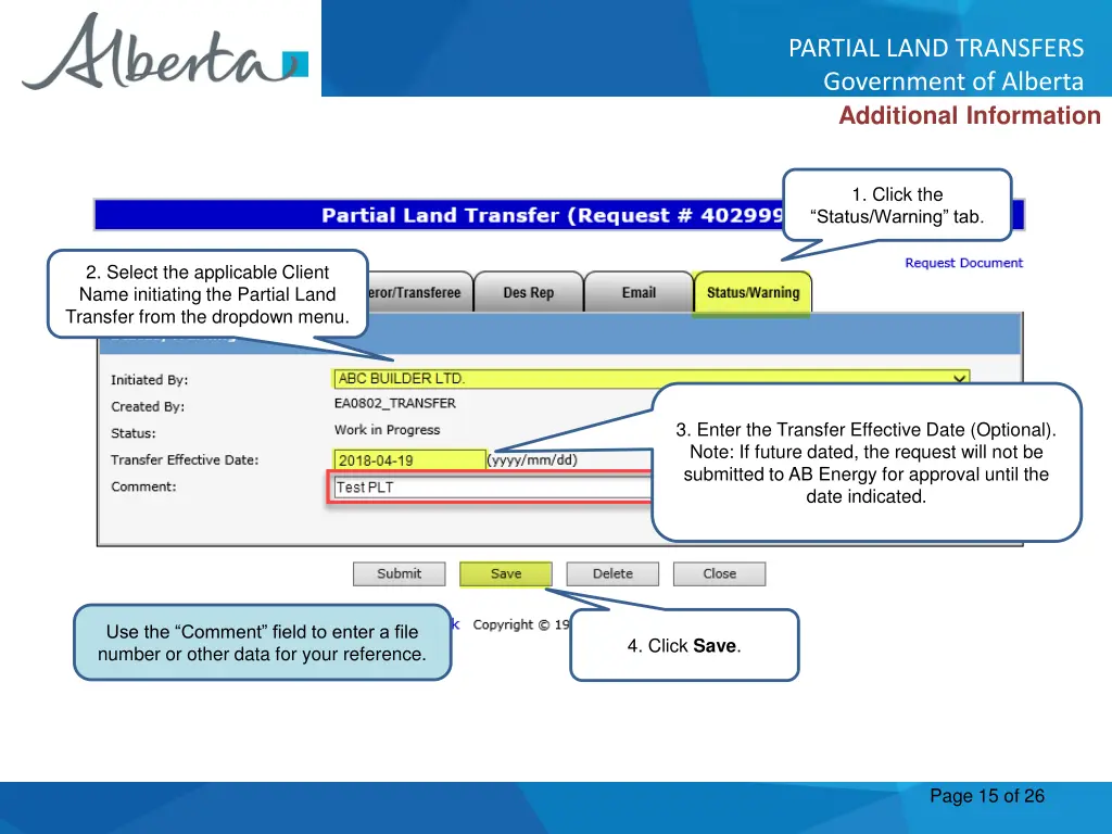 partial land transfers government of alberta 14