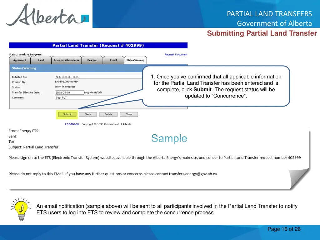 partial land transfers government of alberta 15