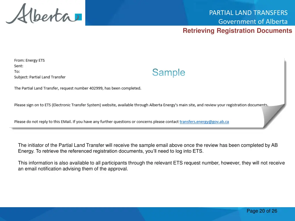 partial land transfers government of alberta 19