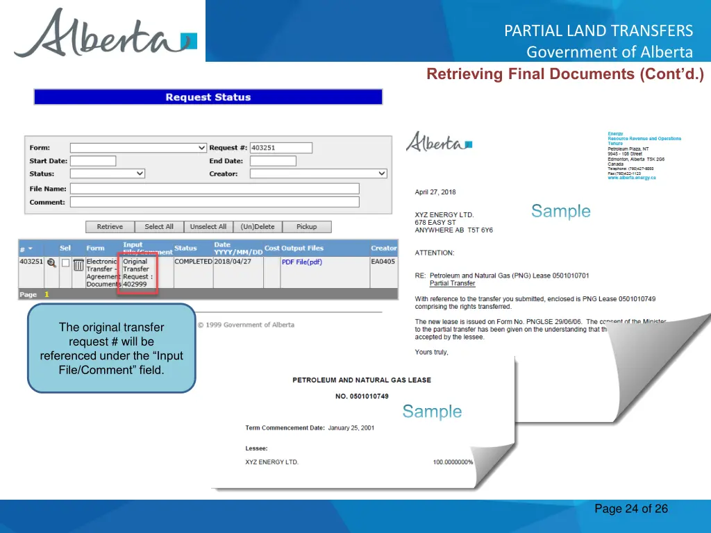 partial land transfers government of alberta 23