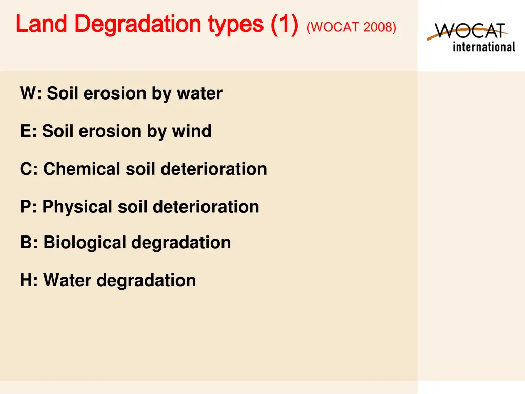 land degradation types 1 land degradation types