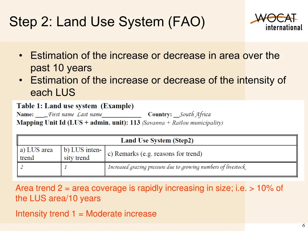 step 2 land use system fao