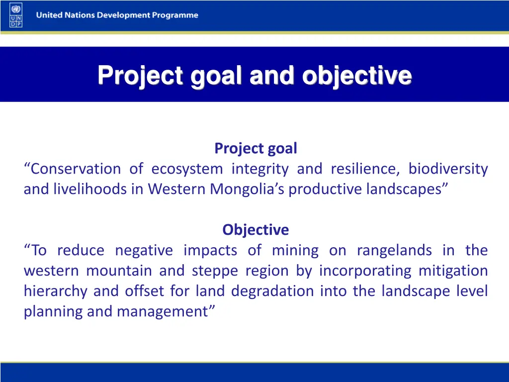 project goal and objective