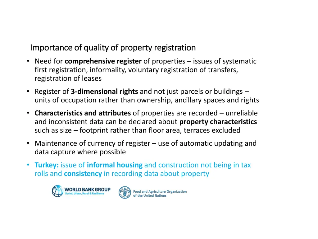 importance of quality of property registration