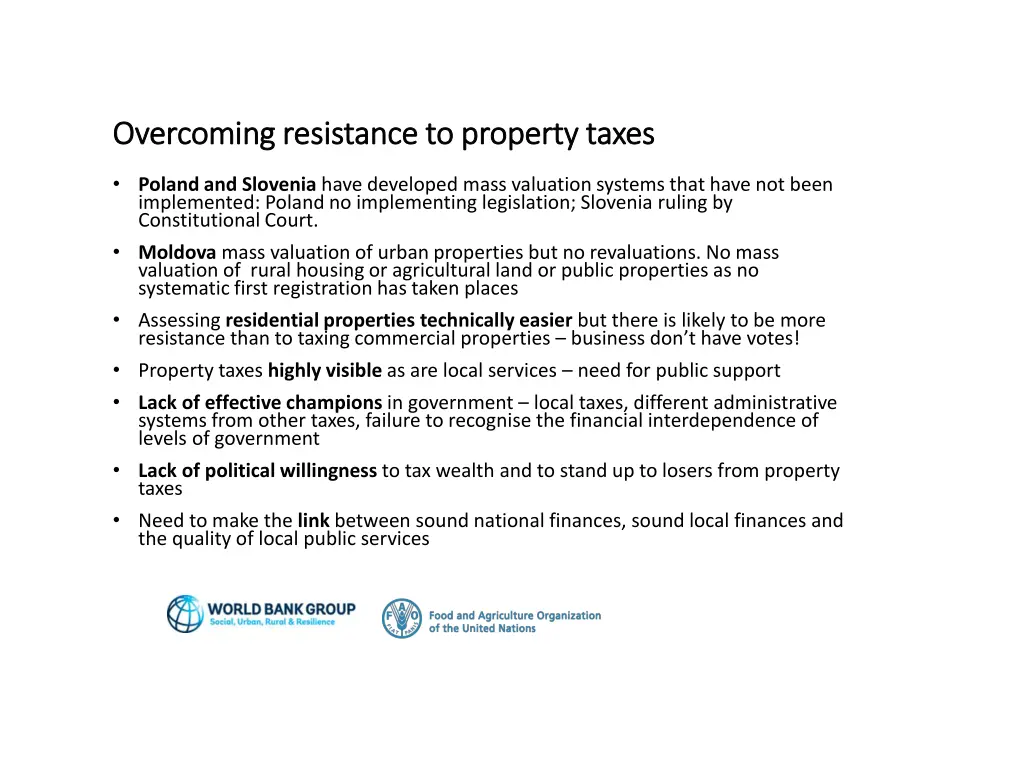 overcoming resistance to property taxes