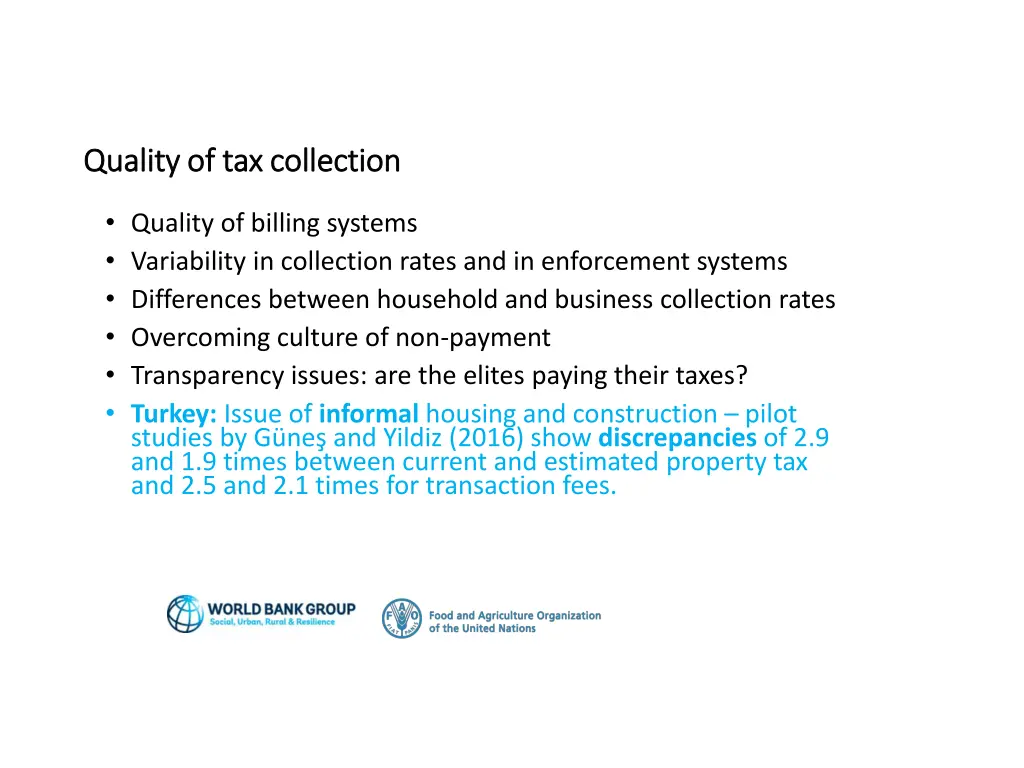 quality of tax collection quality