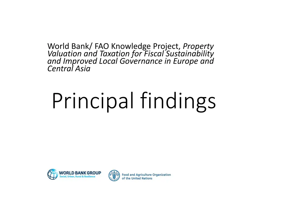 world bank fao knowledge project property