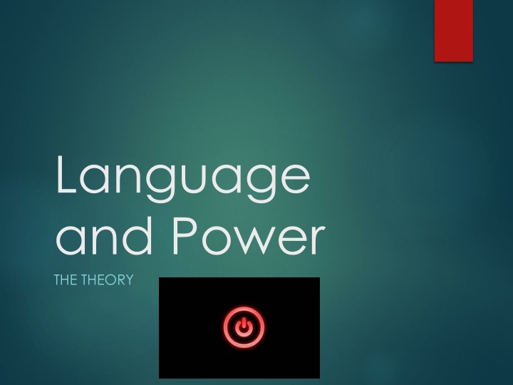 language and power the theory