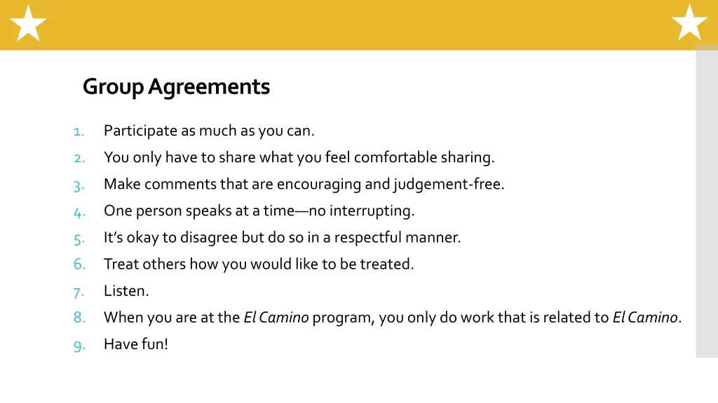 group agreements 1