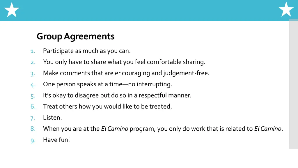 group agreements 2