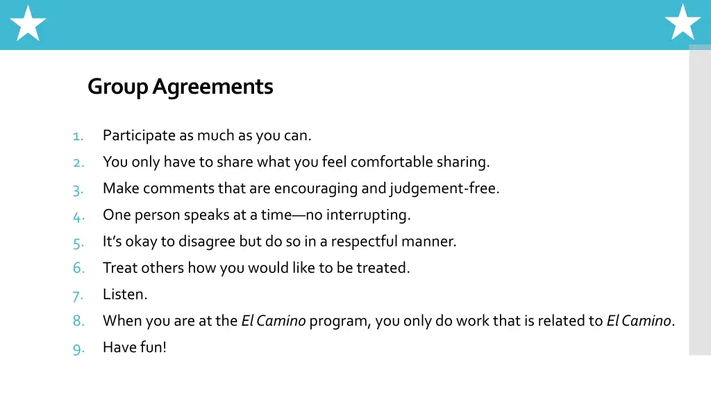 group agreements 6