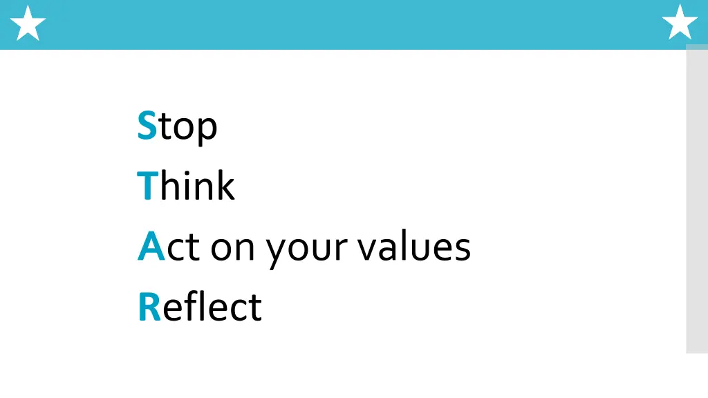 s top t hink a ct on your values r eflect 2