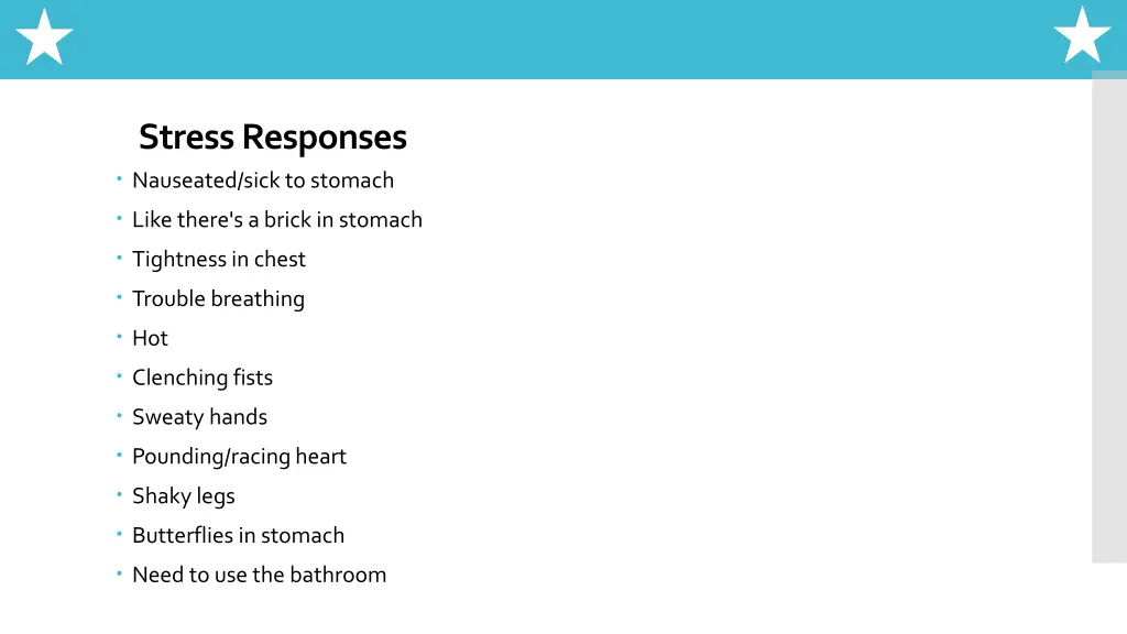 stress responses