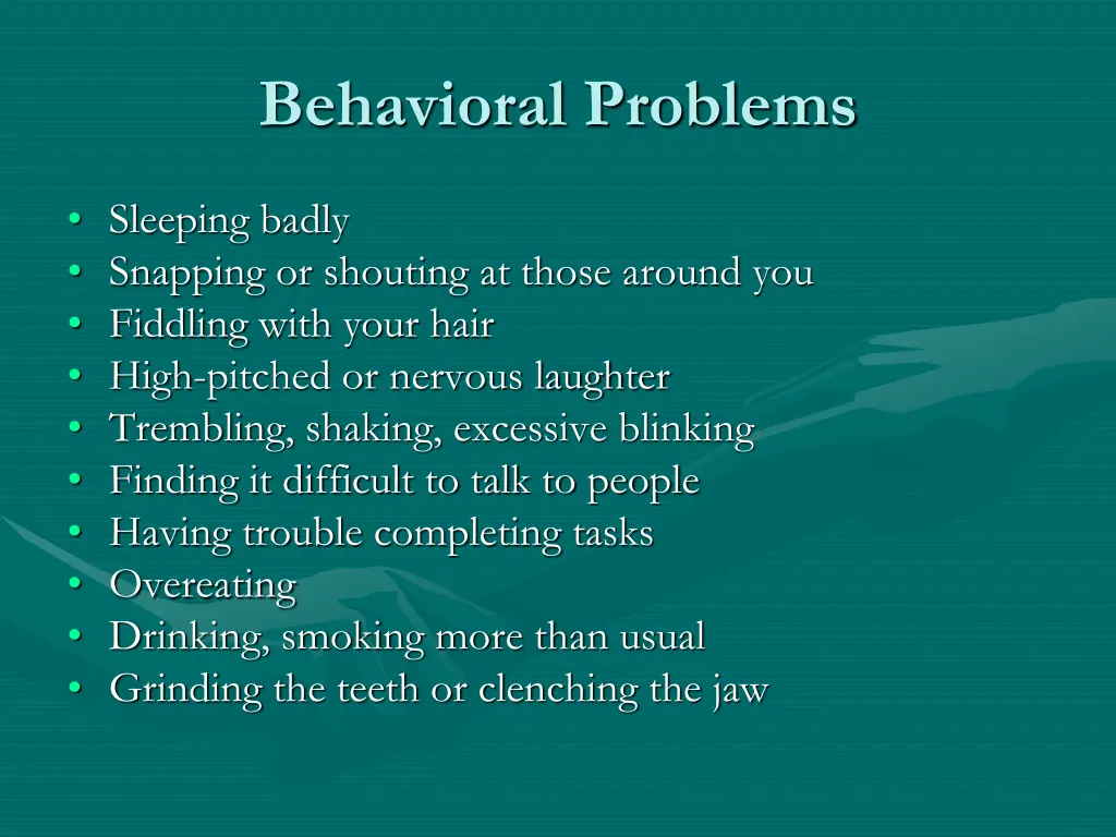 behavioral problems