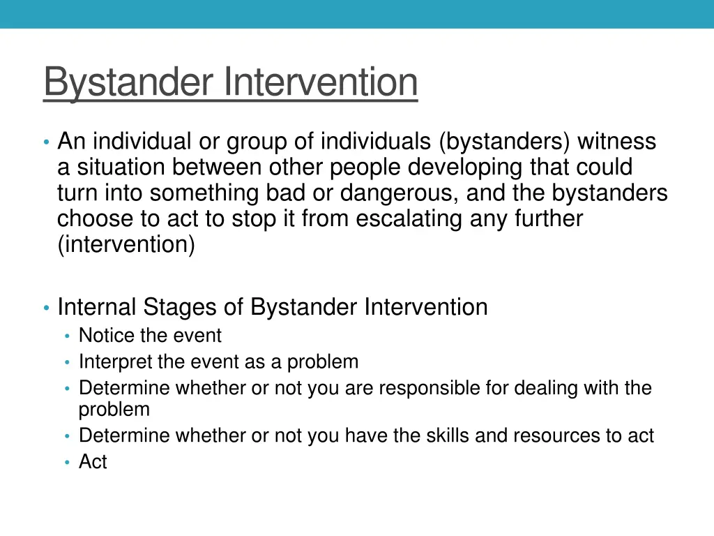 bystander intervention