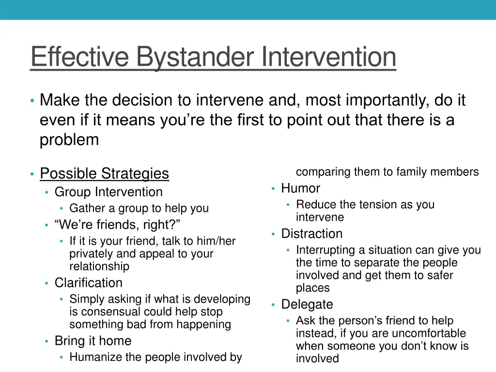 effective bystander intervention