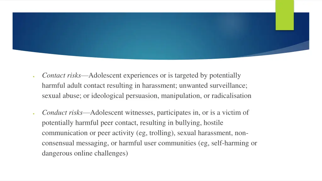 contact risks adolescent experiences