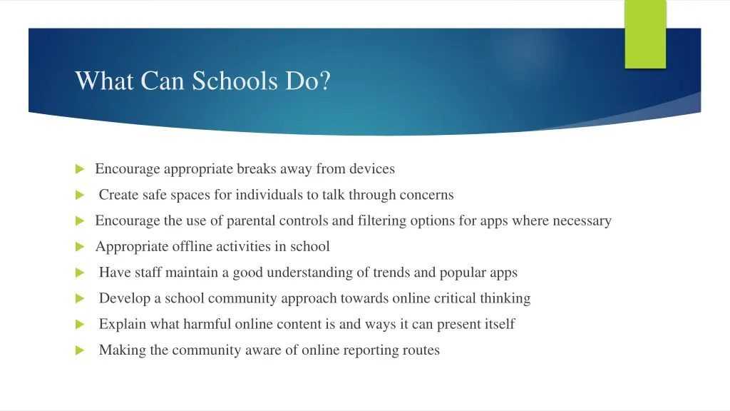 what can schools do