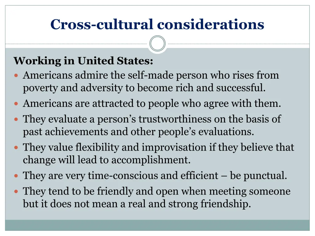 cross cultural considerations 1