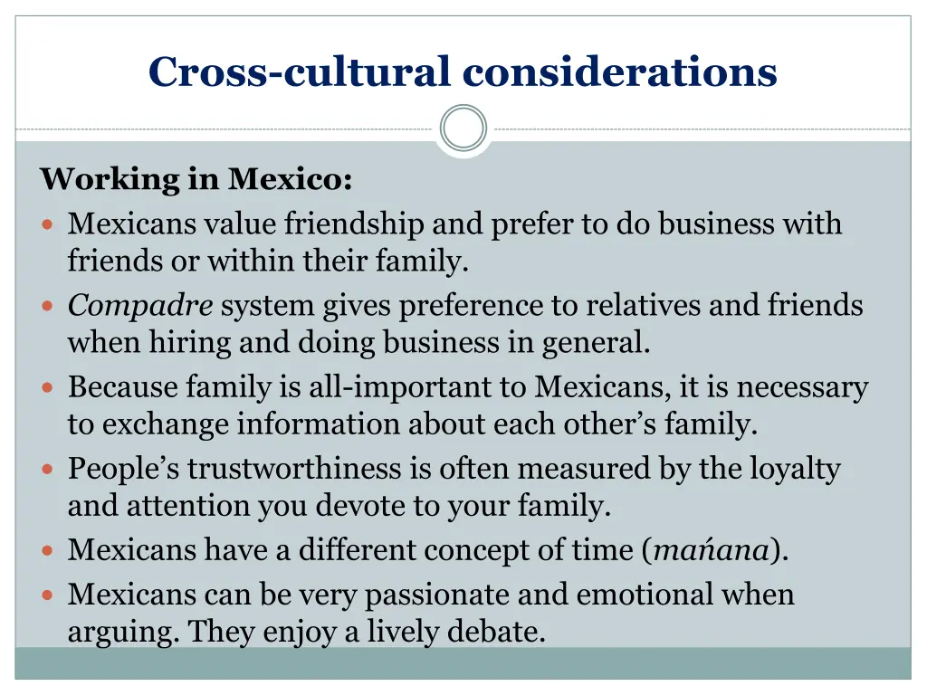 cross cultural considerations 2