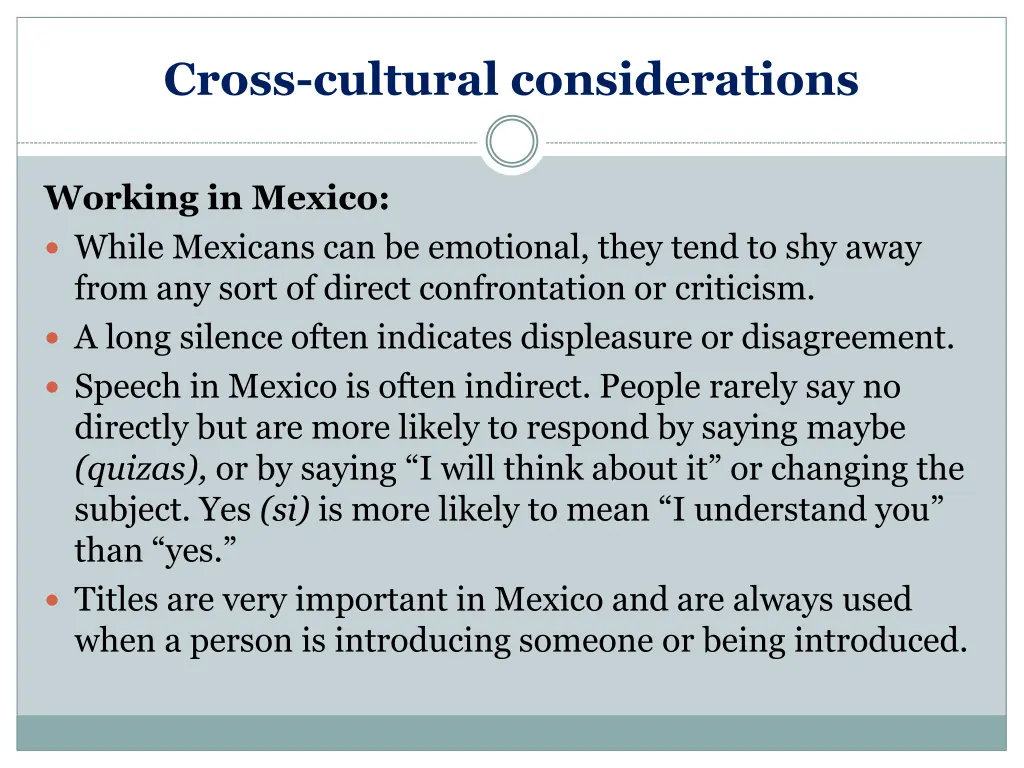 cross cultural considerations 3