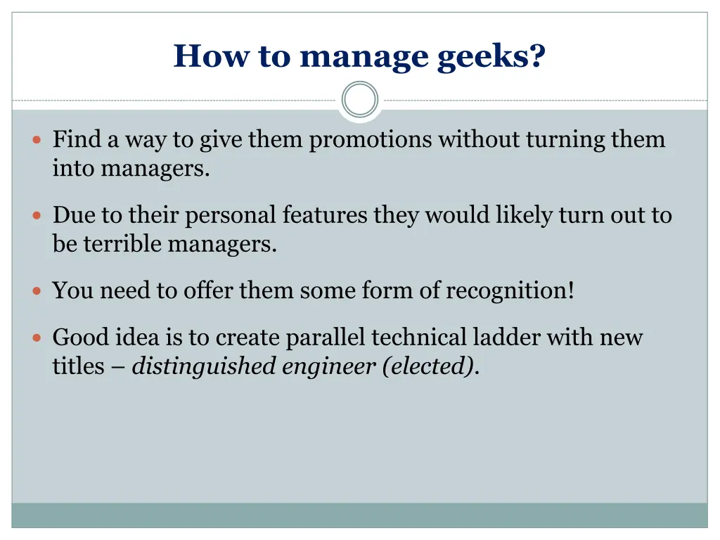 how to manage geeks 2