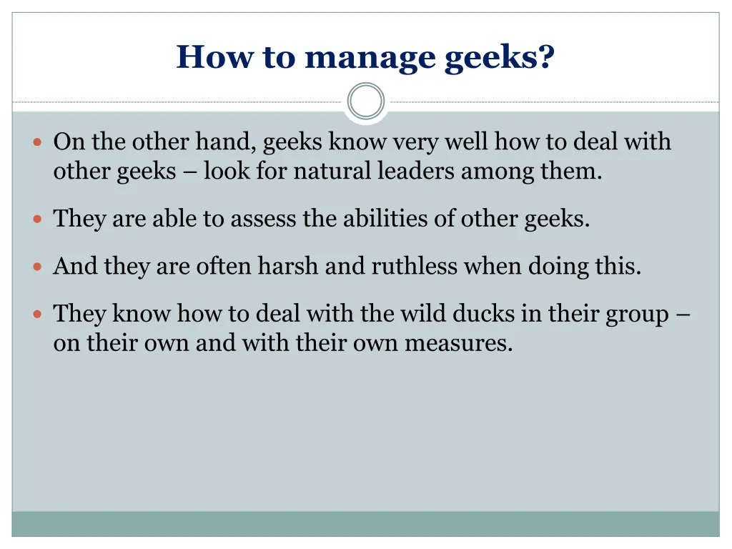 how to manage geeks 3