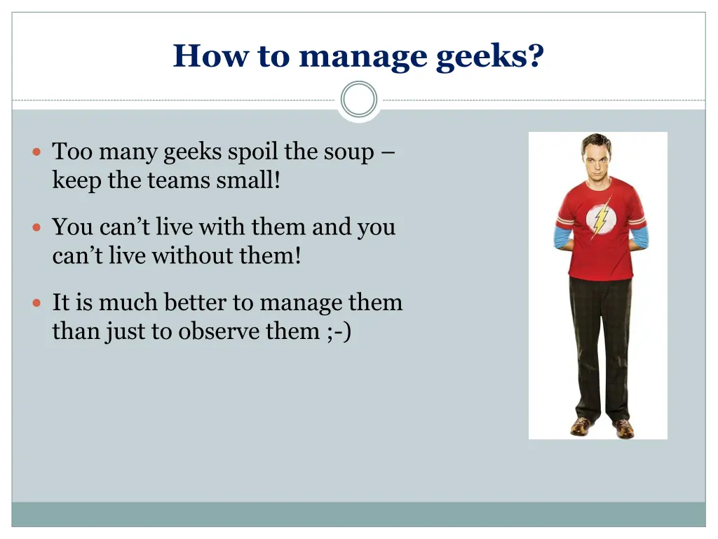 how to manage geeks 5