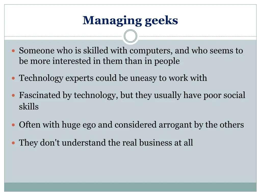 managing geeks