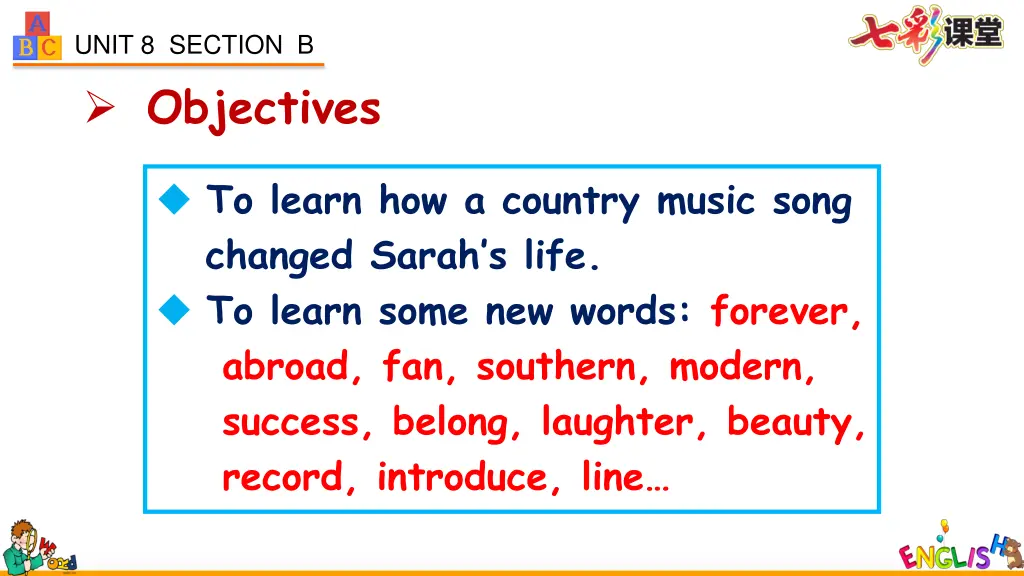 unit 8 section b objectives