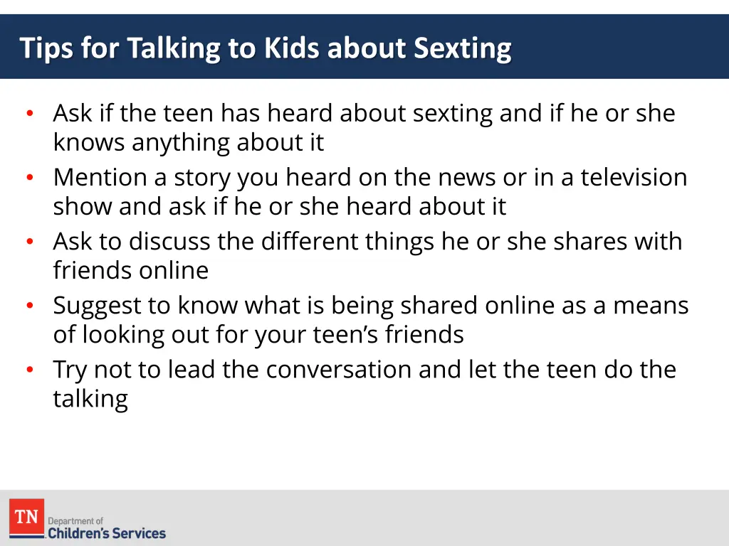 tips for talking to kids about sexting