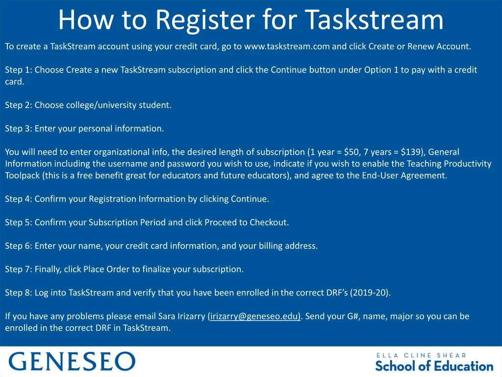 how to register for taskstream