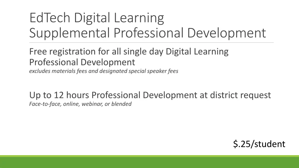 edtech digital learning supplemental professional