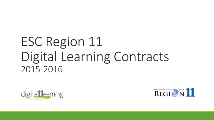 esc region 11 digital learning contracts 2015 2016