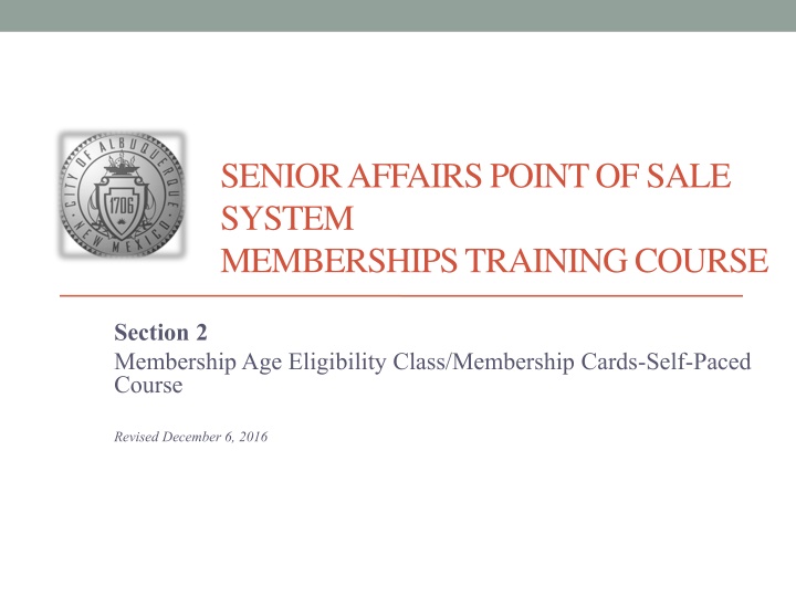 senior affairs point of sale system memberships