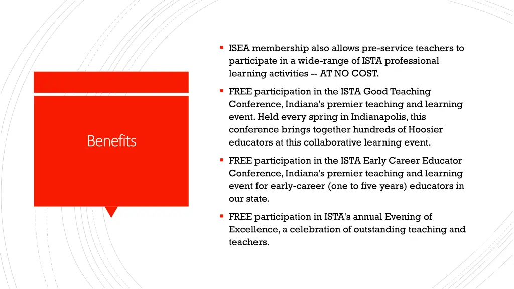 isea membership also allows pre service teachers