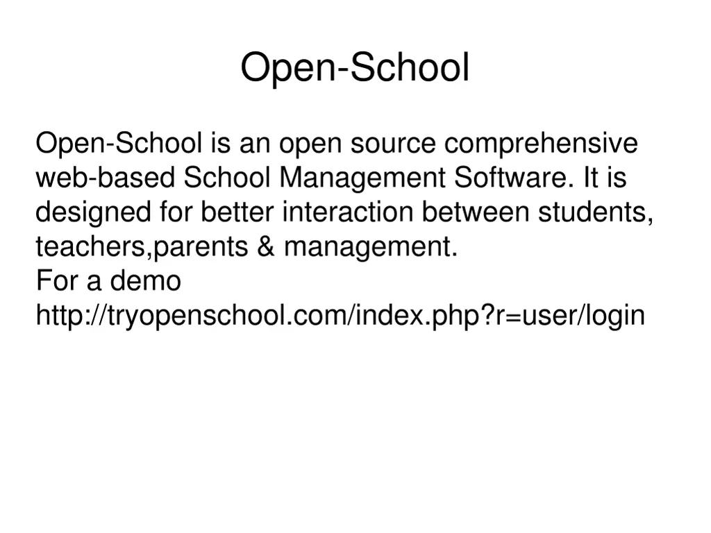 open school