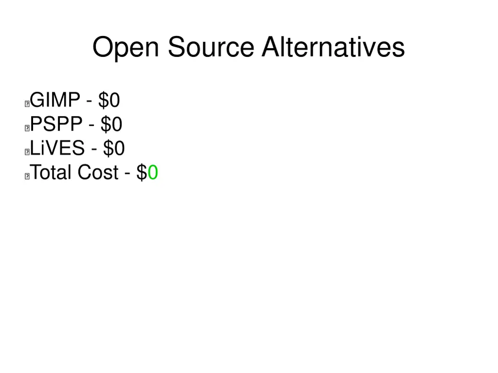 open source alternatives