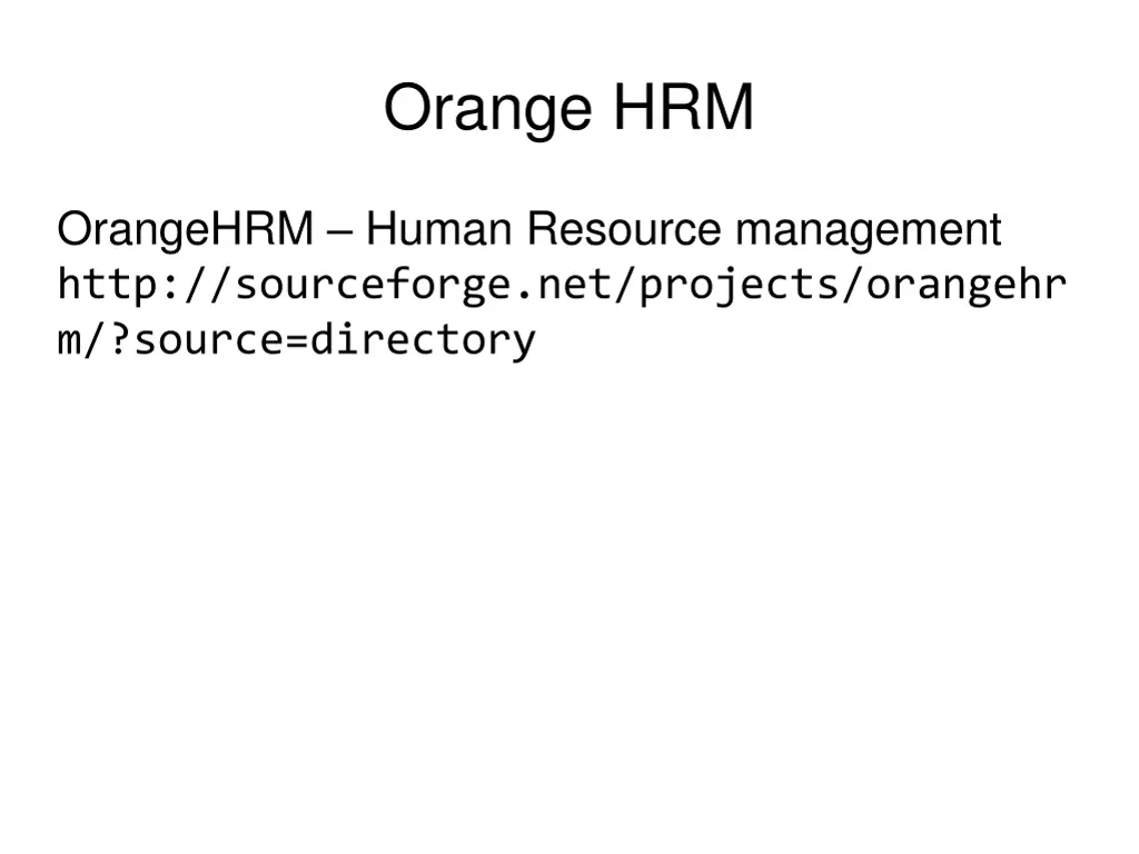 orange hrm