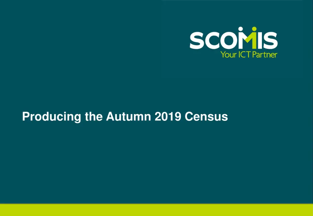 producing the autumn 2019 census