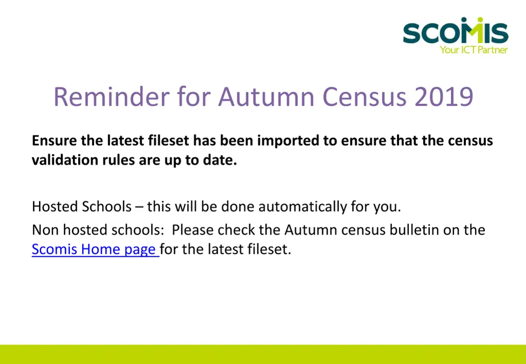 reminder for autumn census 2019