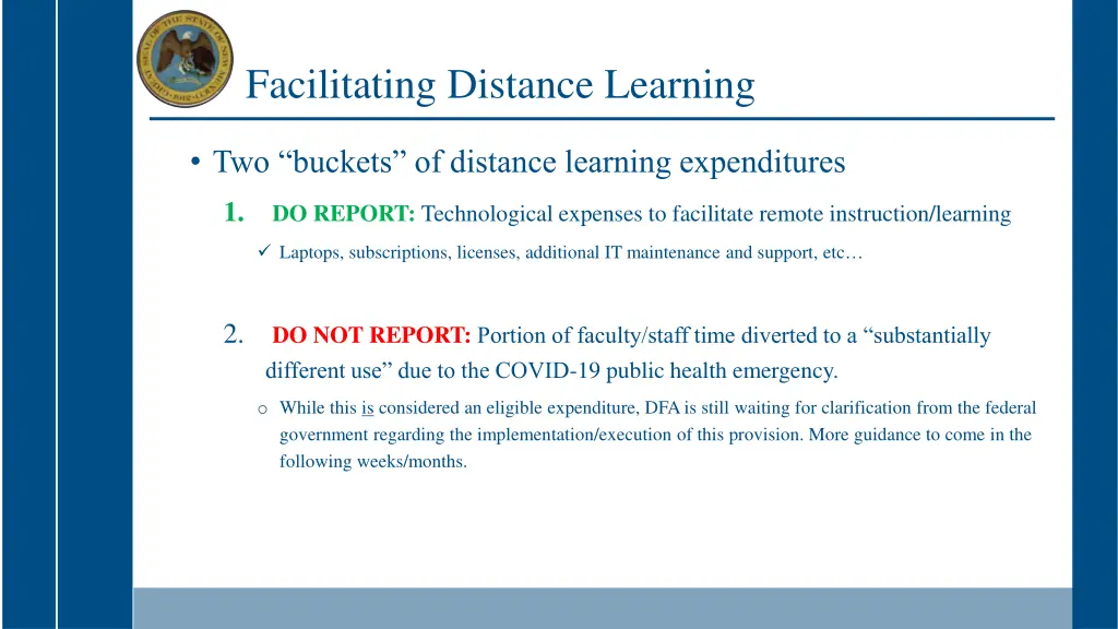 facilitating distance learning