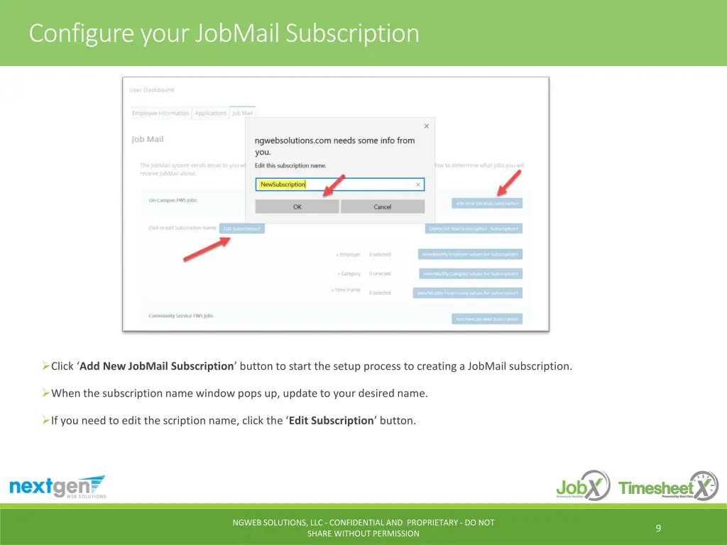 configure your jobmail subscription 1