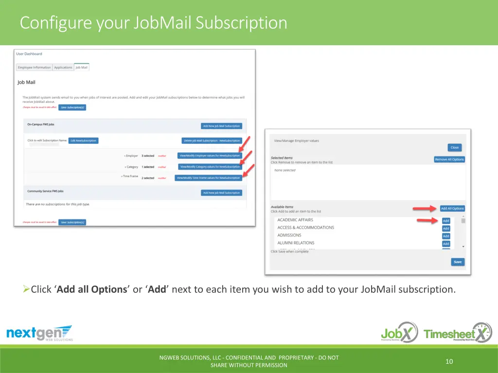 configure your jobmail subscription 2