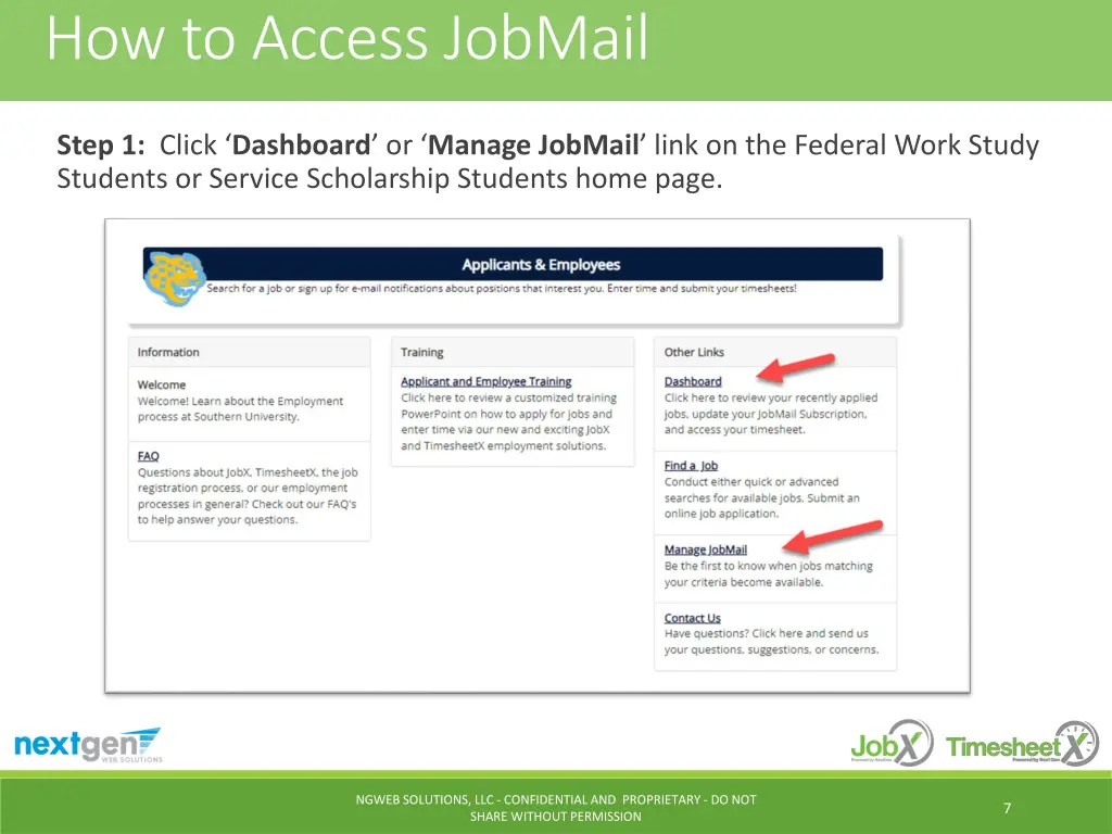 how to access jobmail