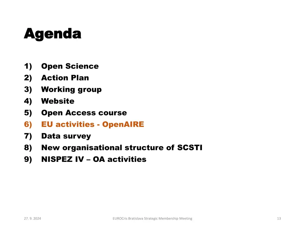 agenda agenda 5