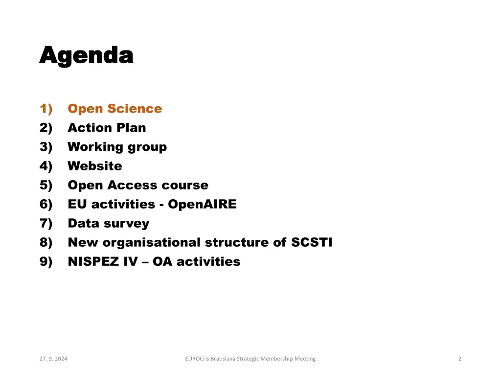 agenda agenda